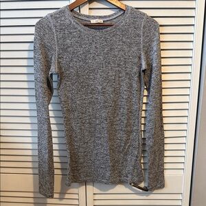 TNA Heather Gray Long Sleeve Crew Tee